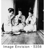 #5358 Three Women Drinking Tea