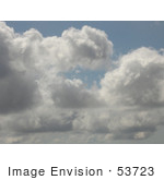 #53723 Royalty-Free Stock Photo Of A Puffy Cloudy Sky
