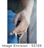 #53729 Royalty-Free Stock Photo Of A Hand Holding Cigarette