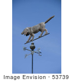 #53739 Royalty-Free Stock Photo Of A Dog Weathervane