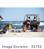 #53754 Royalty-Free Stock Photo Of A Dune Buggy On A Beach