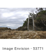 #53771 Royalty-Free Stock Photo Of A Flight Of Steps On A Beach