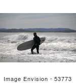 #53773 Royalty-Free Stock Photo Of A Surfer