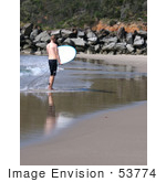 #53774 Royalty-Free Stock Photo Of A Surfer