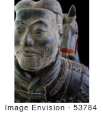 #53784 Royalty-Free Stock Photo Of A Terra Cotta Warrior And Horse Statue