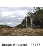 #53786 Royalty-Free Stock Photo Of A Beach With Stairs
