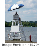 #53794 Royalty-Free Stock Photo Of A The Lifeguard
