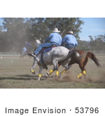 #53796 Royalty-Free Stock Photo Of A Game Of Polo