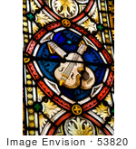 #53820 Royalty-Free Stock Photo Of A Music Stained Glass Window