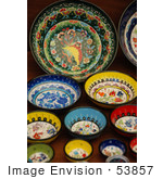 #53857 Royalty-Free Stock Photo Of A Collection Of Artistic Bowls