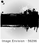 #56296 Royalty-Free (Rf) Clip Art Illustration Of A Grungy Gray Background With Ink Splatters And A Text Bar