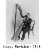#5818 Male Harpist