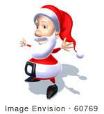 #60769 Royalty-Free (Rf) Illustration Of A 3d Santa Claus Holding His Arms Open - Version 6