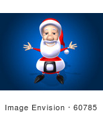 #60785 Royalty-Free (Rf) Illustration Of A 3d Santa Holding His Arms Open - Version 3
