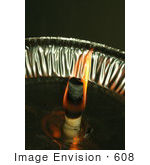 #608 Picture Of A Burning Ear Candle With An Aluminum Pan