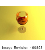 #60853 Royalty-Free (Rf) Illustration Of A 3d Glass Of Red Wine With A World Atlas Printed On The Glass - Version 3