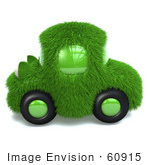 #60915 Royalty-Free (Rf) Illustration Of A 3d Green Grass Car - Version 1