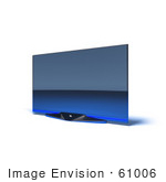 #61006 Royalty-Free (Rf) Illustration Of A Slim Flat Screen 3d Plasma Television - Version 7