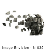 #61035 Royalty-Free (Rf) Illustration Of A 3d Woman&Rsquo;S Head With Floating Particles - Version 6