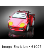 #61057 Royalty-Free (Rf) Illustration Of A 3d Red Sports Car - Version 3