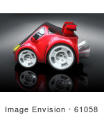 #61058 Royalty-Free (Rf) Illustration Of A 3d Red Sports Car - Version 5