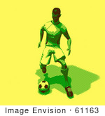 #61163 Royalty-Free (Rf) Illustration Of A 3d Soccer Player Kicking A Soccer Ball - Version 25