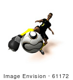 #61172 Royalty-Free (Rf) Illustration Of A 3d Soccer Player Kicking A Soccer Ball - Version 13