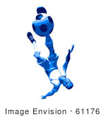 #61176 Royalty-Free (Rf) Illustration Of A 3d Soccer Player Kicking A Soccer Ball - Version 38