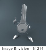 #61214 Royalty-Free (Rf) Illustration Of 3d Key Character Giving The Thumbs Up