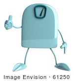 #61250 Royalty-Free (Rf) Illustration Of A 3d Green Foot Scale Character Giving A Thumb Up