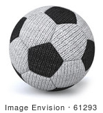 #61293 Royalty-Free (RF) Illustration Of A 3d Soft Fabric Soccer Ball by Julos