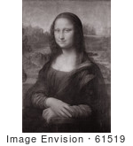 #61519 Sepia Toned Mona Lisa Portait By Leonardo Da Vinci - Royalty Free Illustration