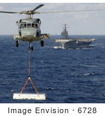 #6728 Aircraft Carrier And Helicopter