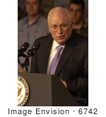 #6742 Dick Cheney Giving A Speach