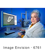 #6761 Picture of an Electron Microscopist and Microbiologist - Janice Carr - CDC by KAPD