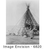 #6820 Spotted Blackfoot Indian Tipi