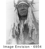 #6954 Sepia Photograph: Two Moons Cheyenne Native Man