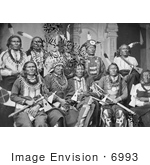 #6993 Stock Image: Group Of Ponca Native Americans