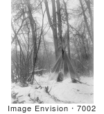 #7002 Stock Image Of A Tipi In Winter