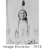 #7013 Stock Photograph Of Sitting Bull With Peace Pipe