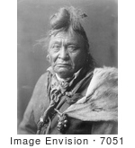 #7051 Stock Photography: Hoop On The Forehead Crow Indian Man