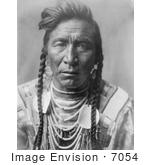 #7054 Stock Photography: Crow Native American Called Strike On His Hea