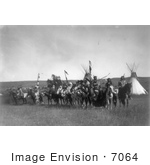 #7064 Stock Photography: Apsaroke Native Americans On Horses