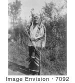 #7092 Stock Image Of A Hidatsa Indian Named Long Time Dog