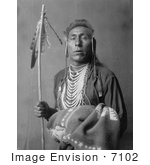 #7102 Stock Photography: Crow Indian Man Called Tries His Knee