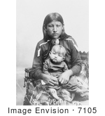 #7105 Stock Image Of An Osage Mother And Child