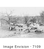 #7109 Stock Image Of An Osage Indian Camp