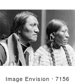 #7156 Stock Image: Charging Thunder With Wife Sioux Indians