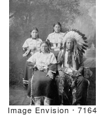 #7164 Stock Image: Sioux Family