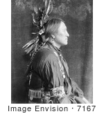#7167 Stock Image: Charging Thunder Sioux Indian Man